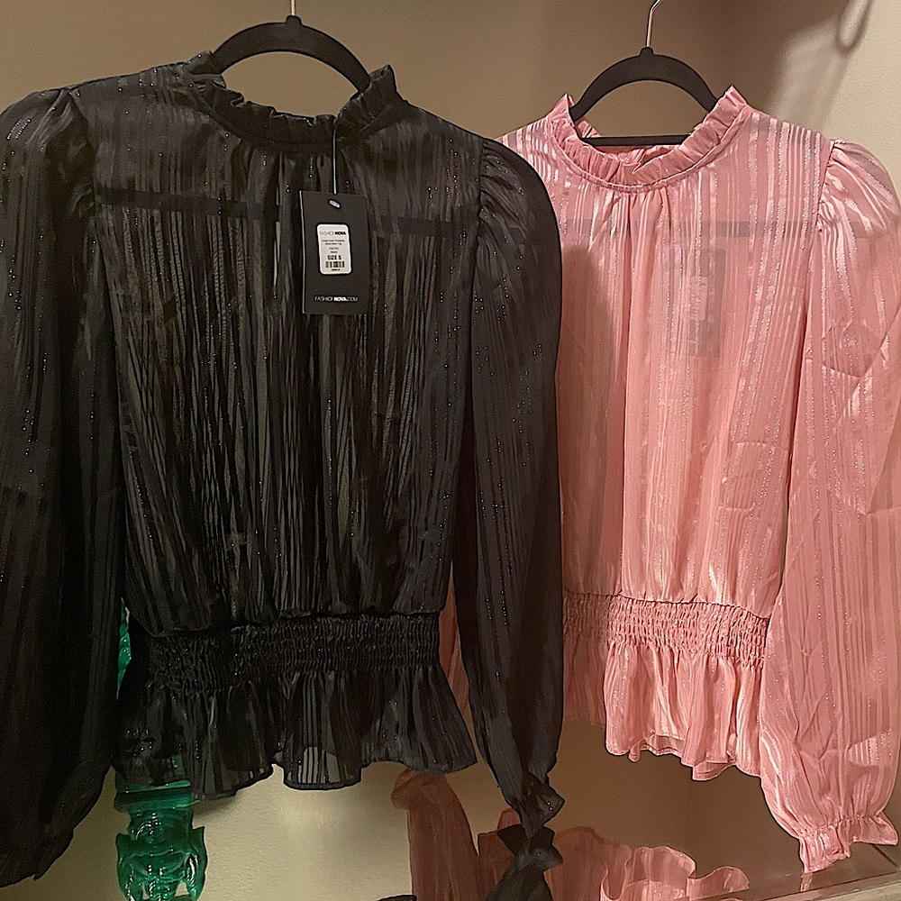 2 Piece Set Upscale Sheer tops